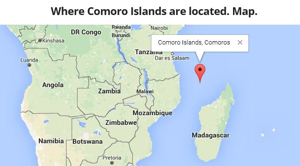 Comoro Island Map